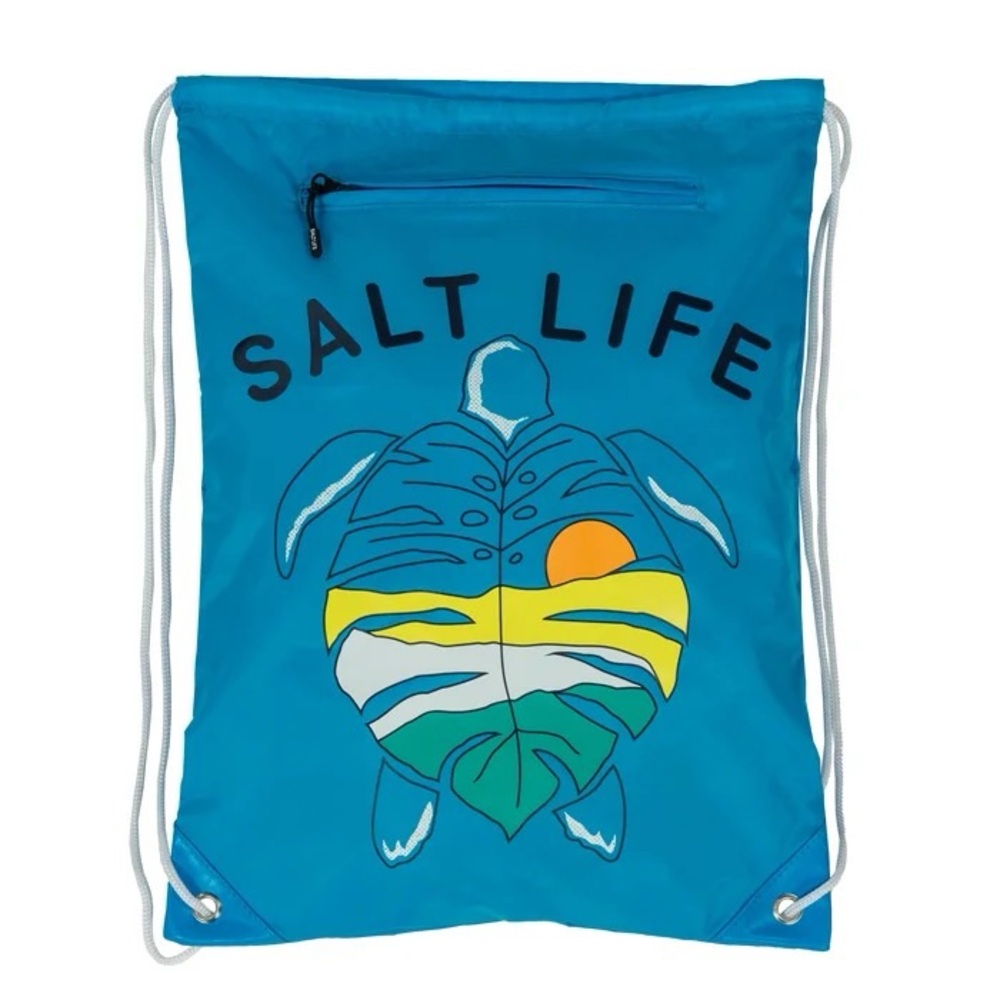 Salt Life Turtle Leaf Cinch Back Pack. New!
